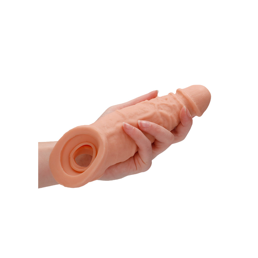 PlayBound UK adult toys & lingerie: realrock 9 inch penis sleeve flesh pink