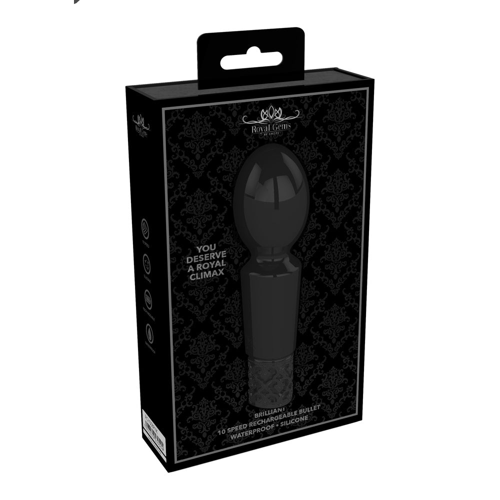PlayBound UK adult toys & lingerie: royal gems brilliant rechargeable bullet black