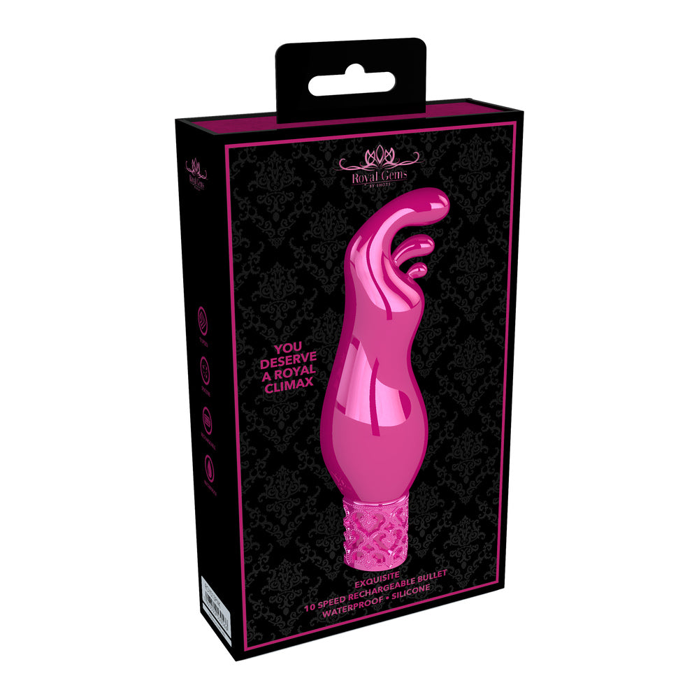 PlayBound UK adult toys & lingerie: royal gems exquisite rechargeable silicone bullet pink