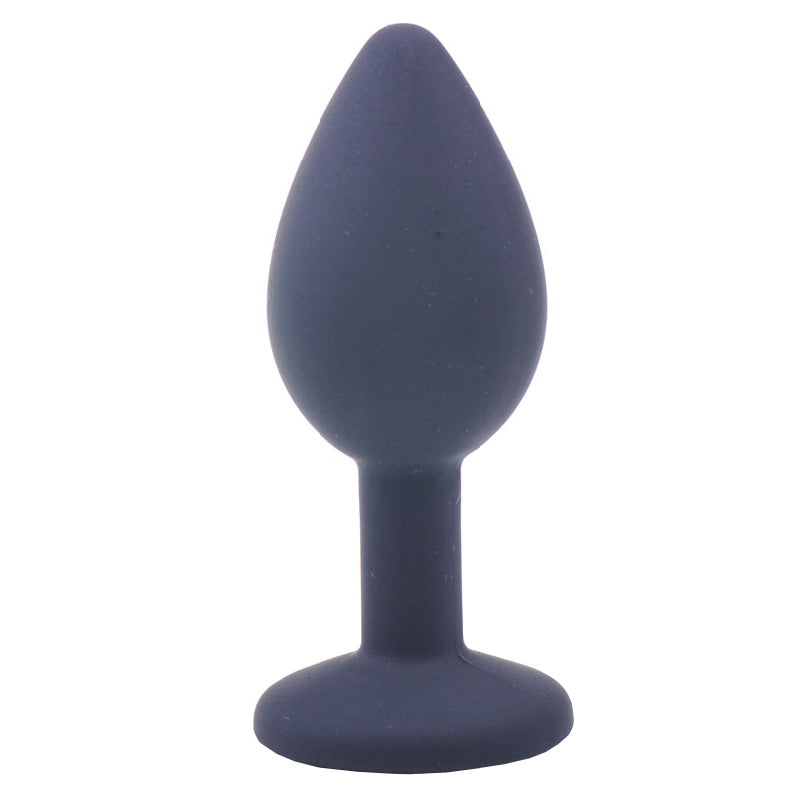 PlayBound UK adult toys & lingerie: small black jewelled silicone butt plug