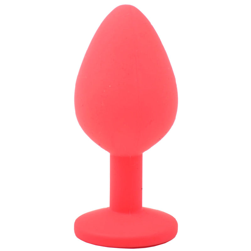 PlayBound UK adult toys & lingerie: medium red jewelled silicone butt plug