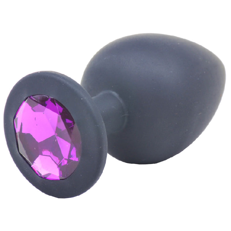 PlayBound UK adult toys & lingerie: large black jewelled silicone butt plug