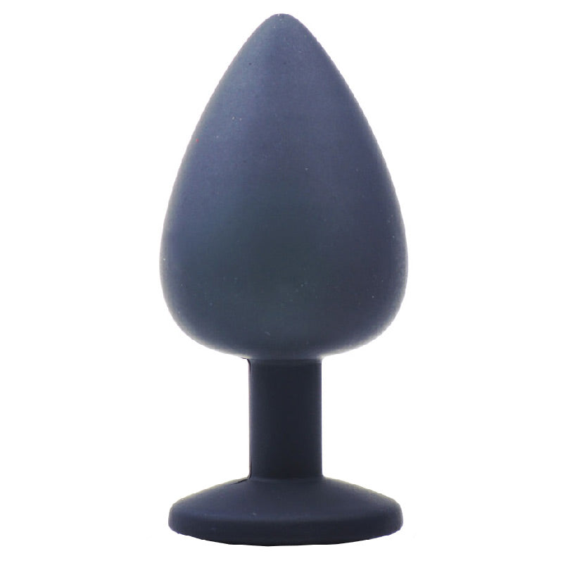 PlayBound UK adult toys & lingerie: large black jewelled silicone butt plug