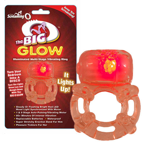 PlayBound UK adult toys & lingerie: screaming o the big o glow vibrating cock ring