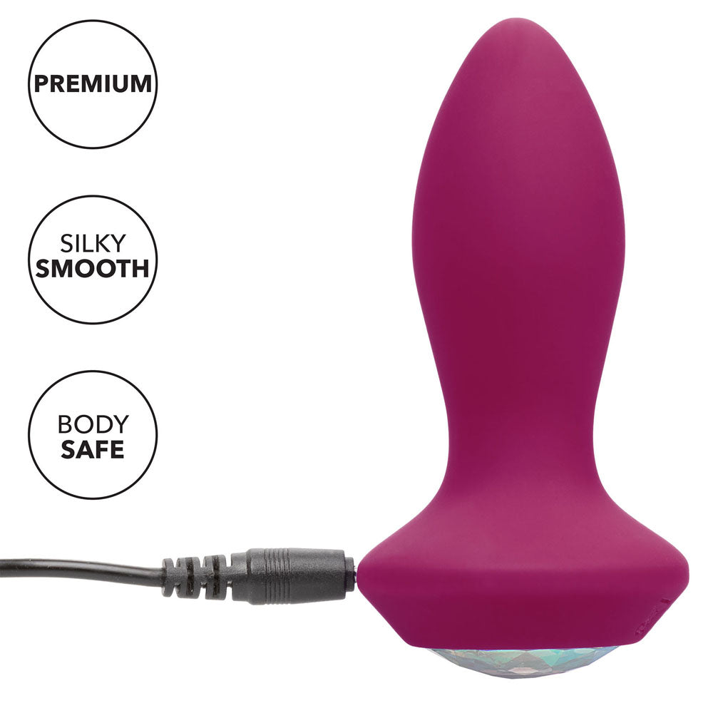 PlayBound UK adult toys & lingerie: power gem butt plug vibrating crystal probe petite
