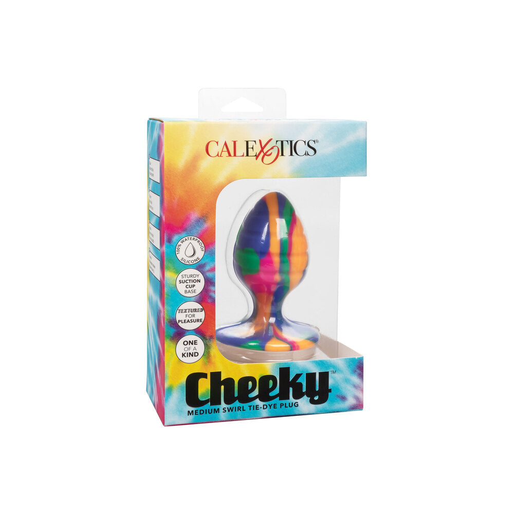 PlayBound UK adult toys & lingerie: cheeky medium swirl tie dye butt plug