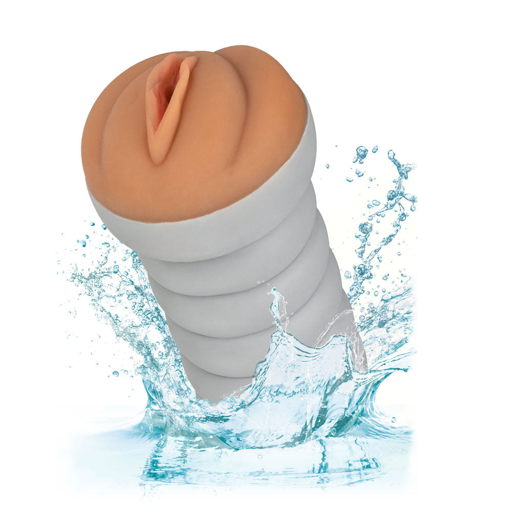 PlayBound UK adult toys & lingerie: gripper ribbed tight pussy brown masturbator