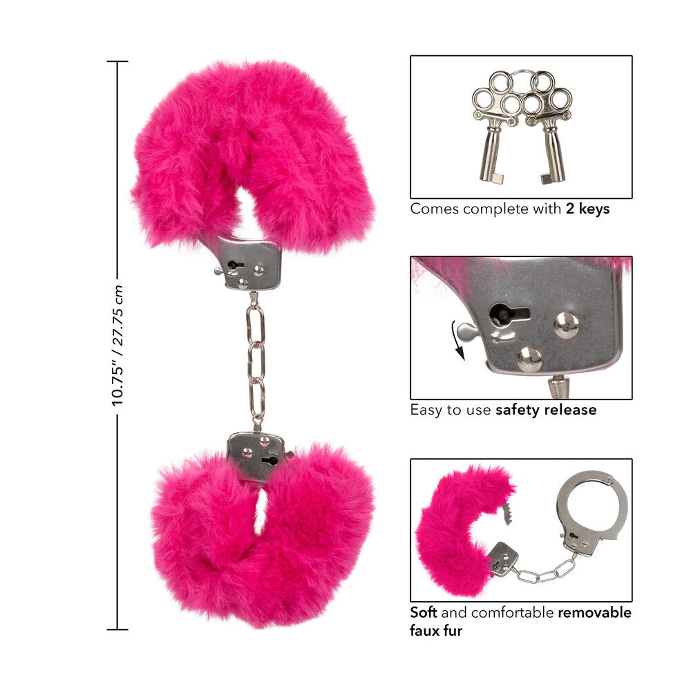 PlayBound UK adult toys & lingerie: ultra fluffy furry cuffs pink