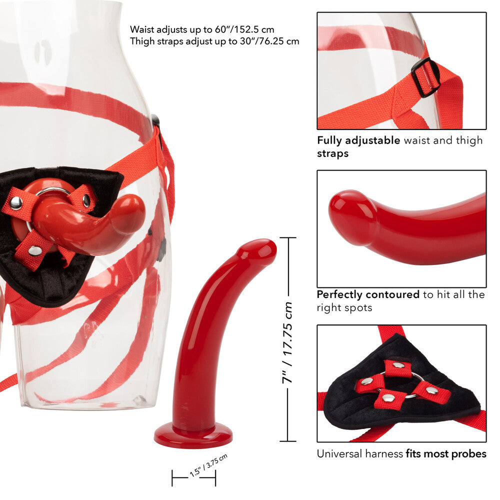 PlayBound UK adult toys & lingerie: sophias red rider strap on dildo
