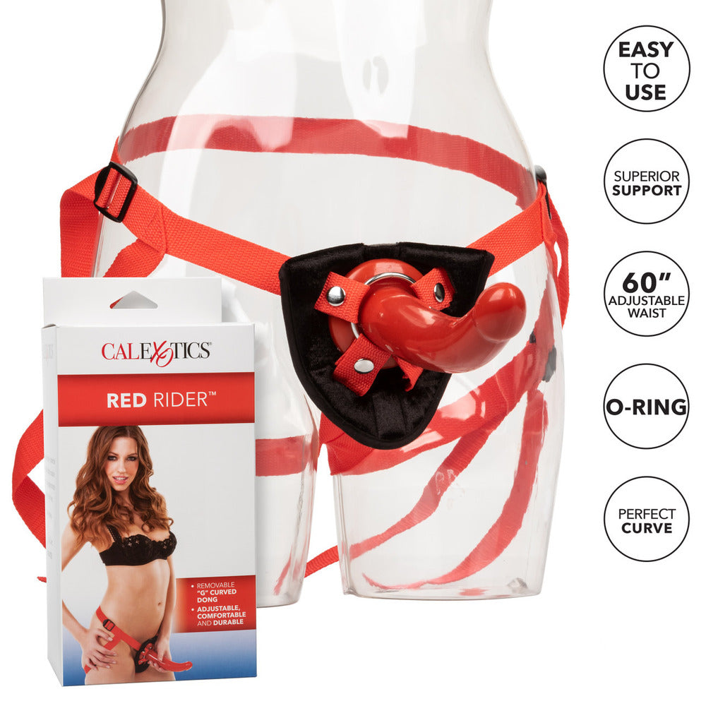 PlayBound UK adult toys & lingerie: sophias red rider strap on dildo