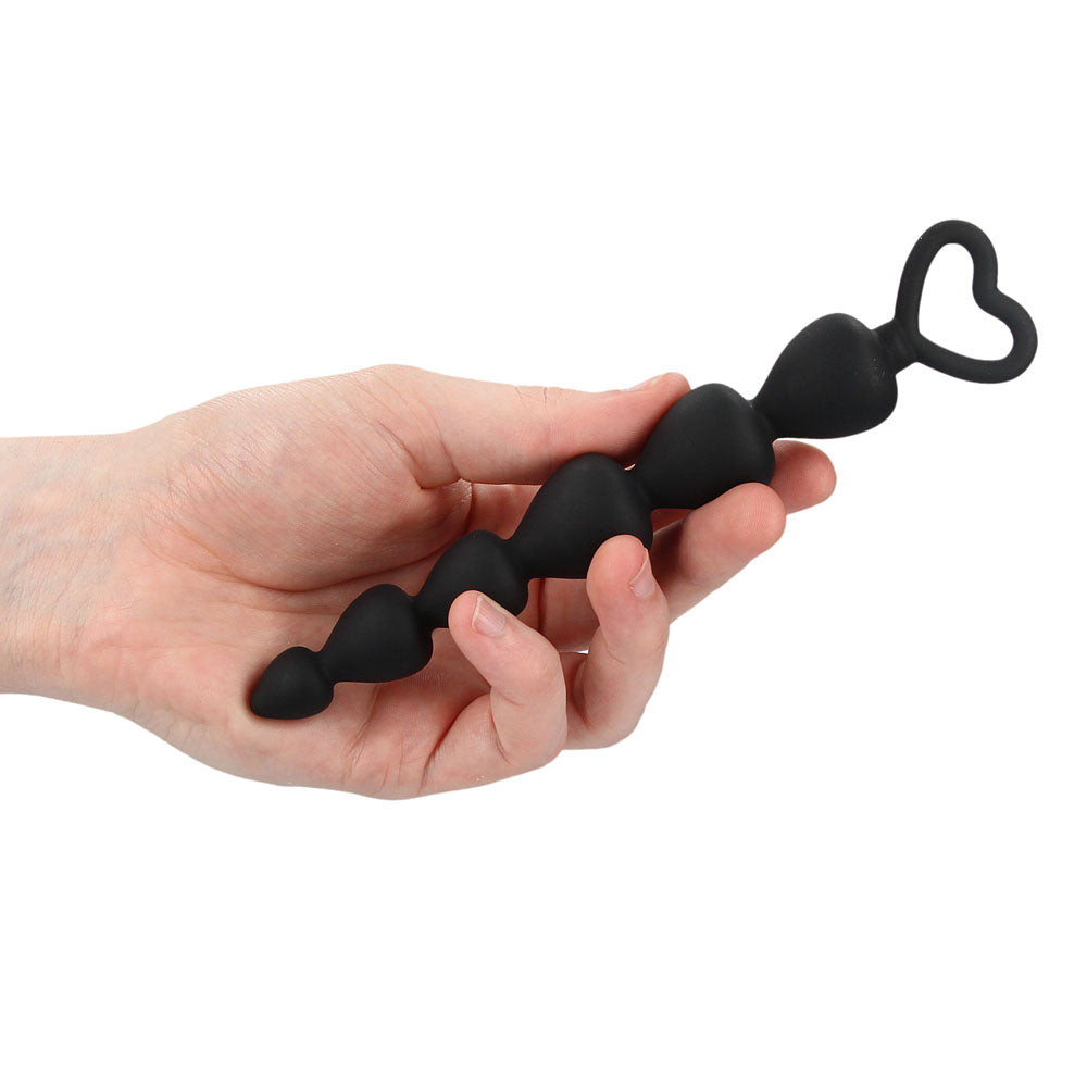 PlayBound UK adult toys & lingerie: black silicone anal beads