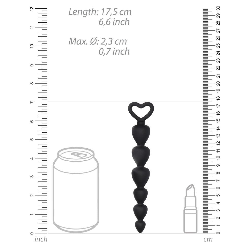 PlayBound UK adult toys & lingerie: black silicone anal beads