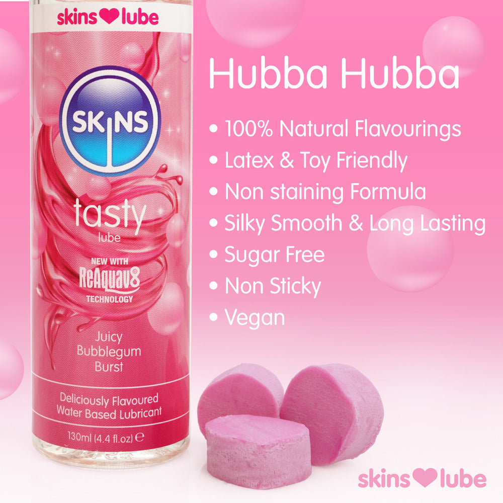 PlayBound UK adult toys & lingerie: skins juicy bubblegum blast waterbased lubricant 130ml