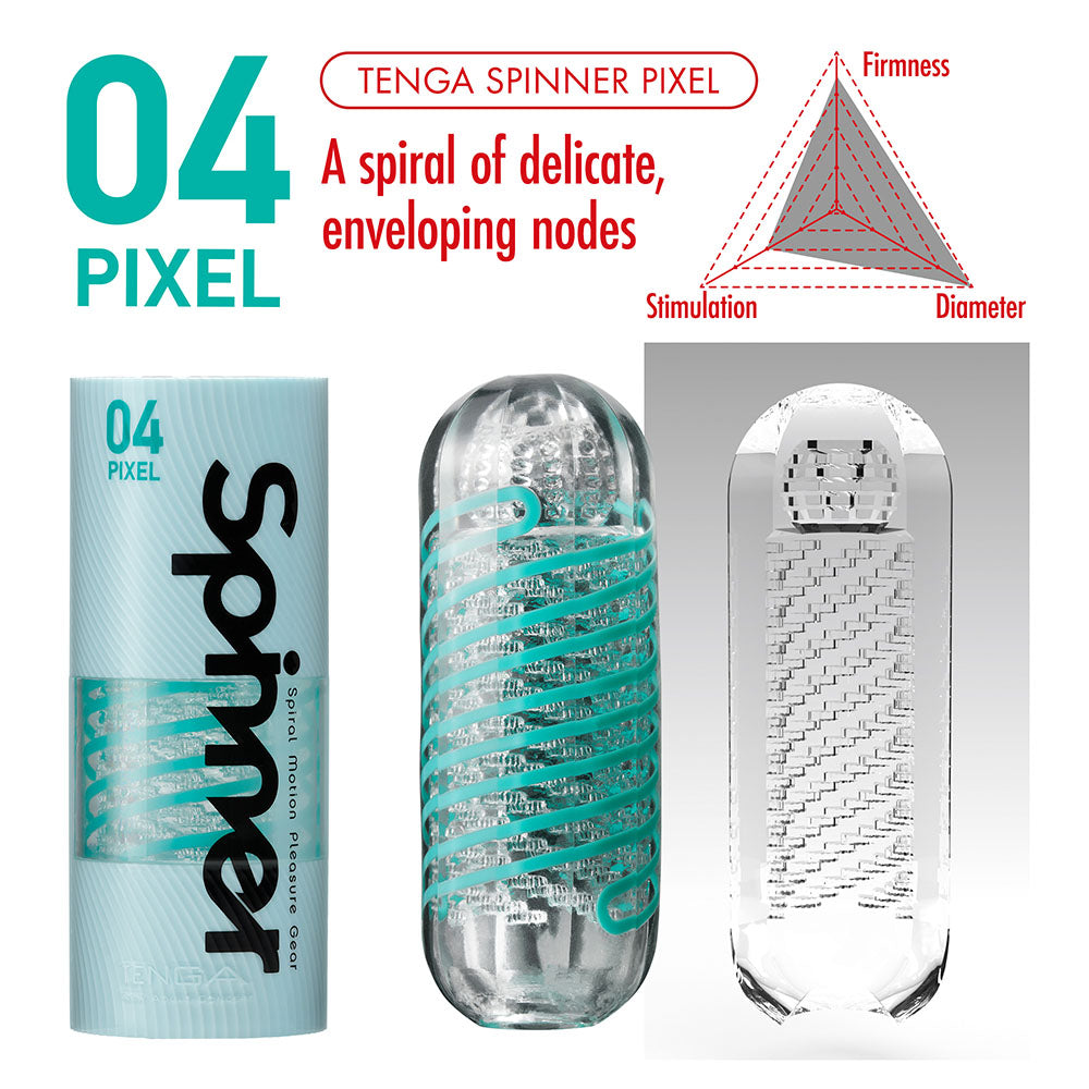 PlayBound UK adult toys & lingerie: tenga 04 pixel spinner masturbator