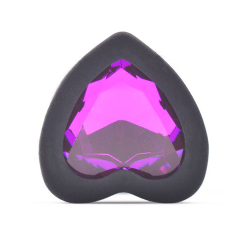 PlayBound UK adult toys & lingerie: small heart shaped diamond base black butt plug