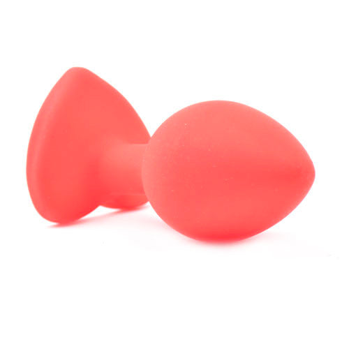PlayBound UK adult toys & lingerie: small heart shaped diamond base red butt plug