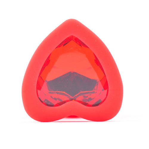 PlayBound UK adult toys & lingerie: small heart shaped diamond base red butt plug