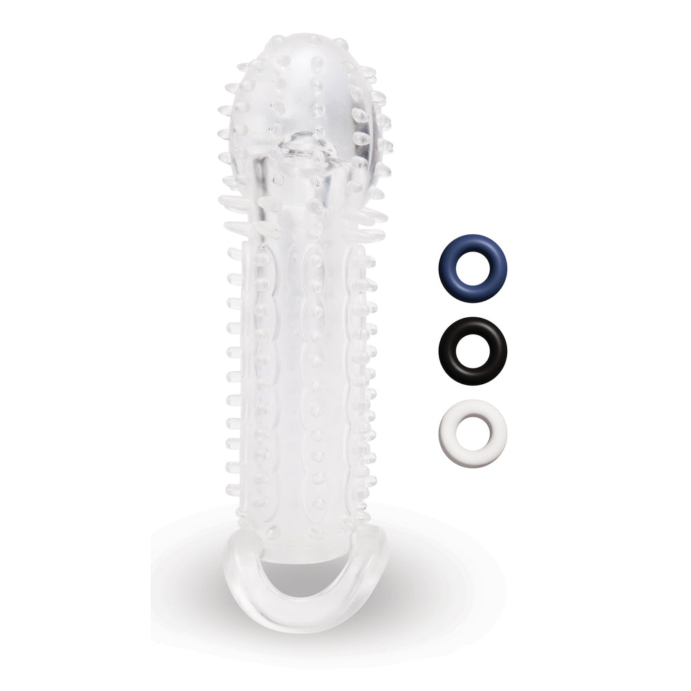 PlayBound UK adult toys & lingerie: size up clear textured 1 5 inch extender