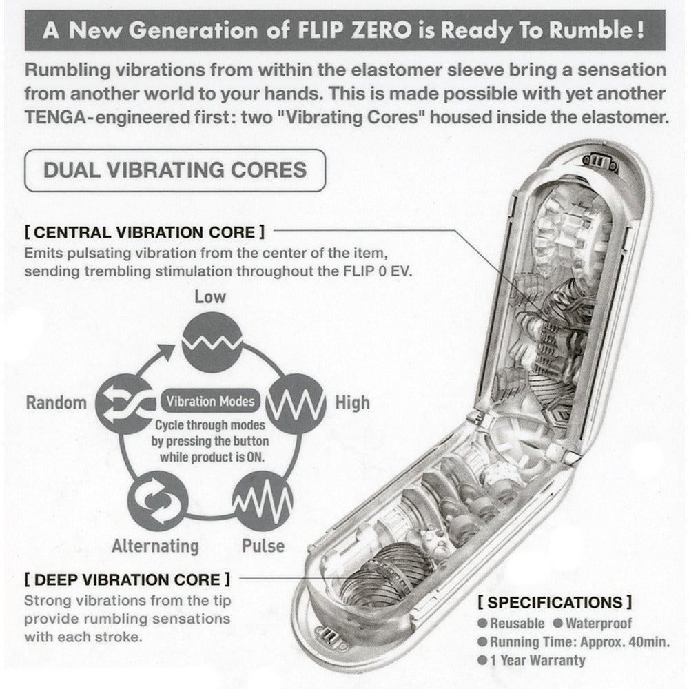 PlayBound UK adult toys & lingerie: tenga flip 0 zero vibrating masturbator