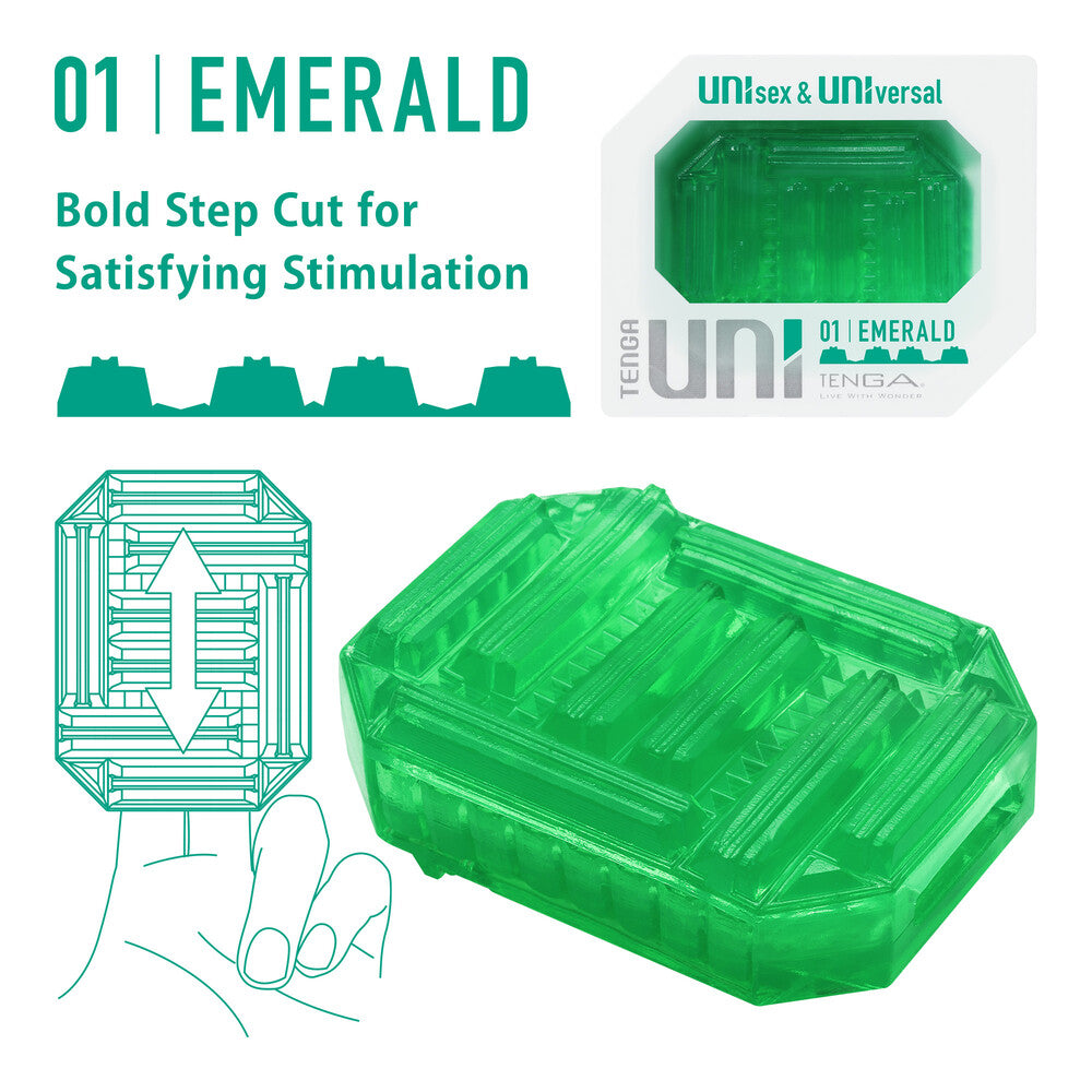 PlayBound UK adult toys & lingerie: tenga uni emerald sleeve masturbator