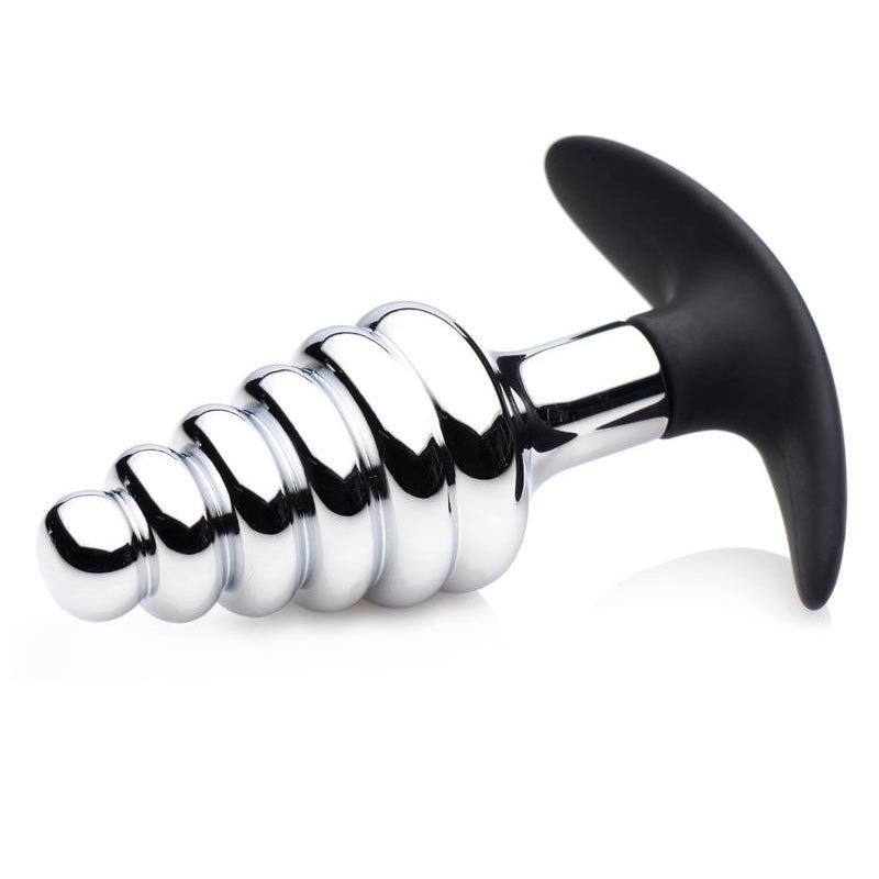 PlayBound UK adult toys & lingerie: master series dark hive metal and silicone ribbed anal plug