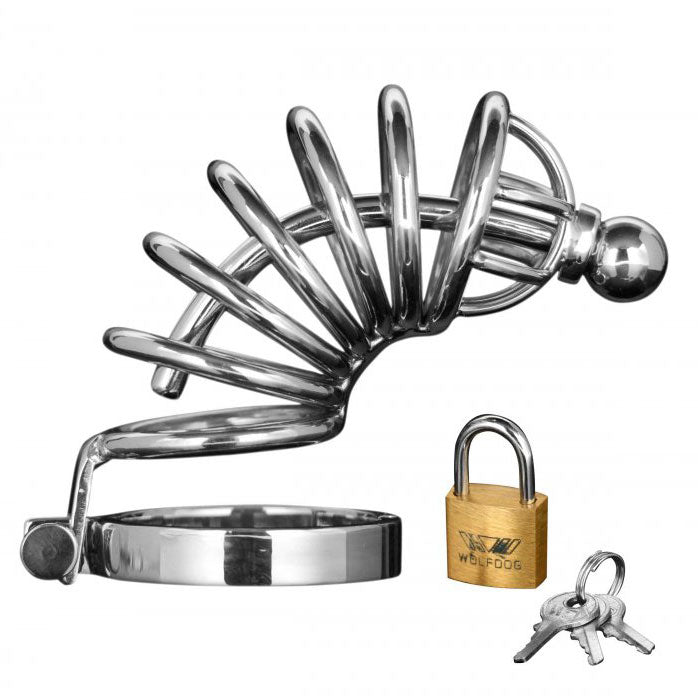PlayBound UK adult toys & lingerie: asylum 6 ring locking chastity cage