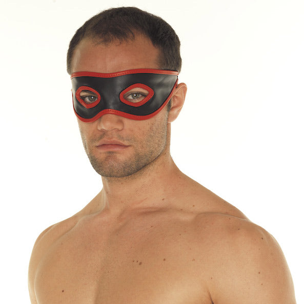 PlayBound UK adult toys & lingerie: red and black leather mask