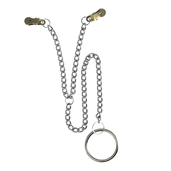 PlayBound UK adult toys & lingerie: nipple clamps with scrotum ring