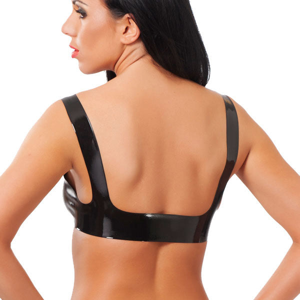 PlayBound UK adult toys & lingerie: rubber secrets open nipple bra