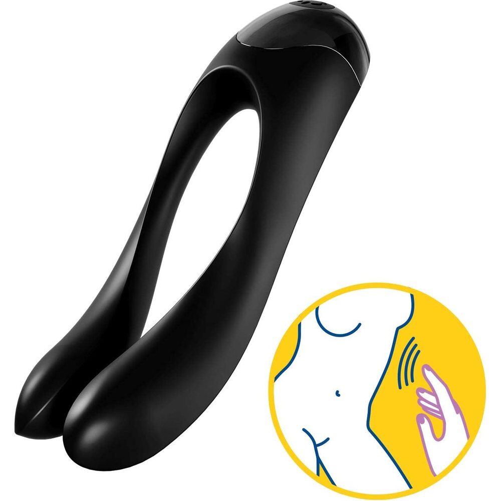 PlayBound UK adult toys & lingerie: satisfyer candy cane finger vibrator black