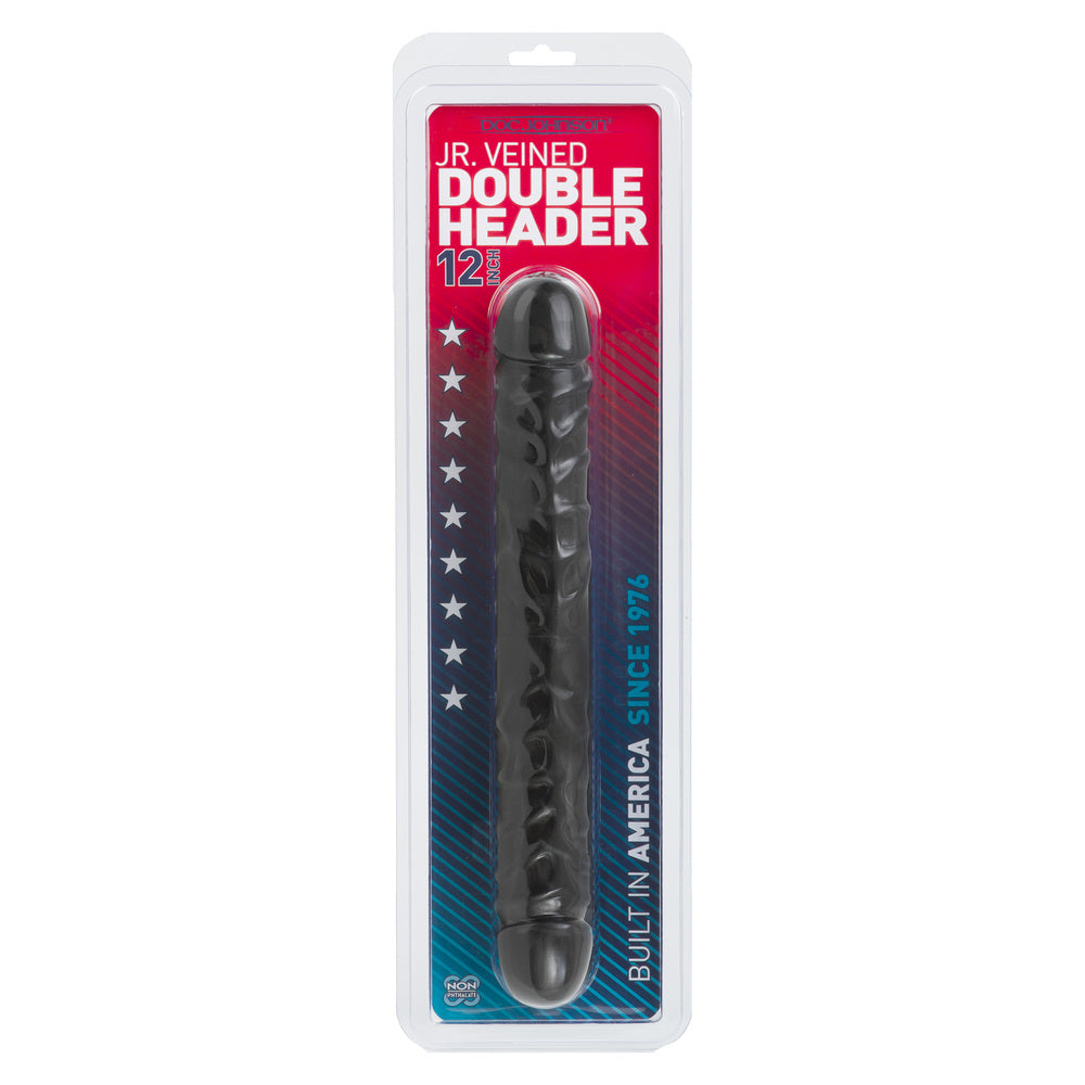 PlayBound UK adult toys & lingerie: jr veined double header 12 inch bender dong black