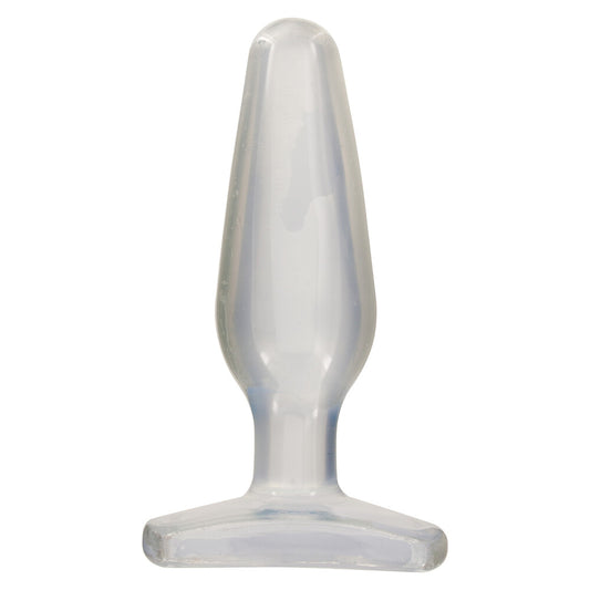 PlayBound UK adult toys & lingerie: crystal jellies medium butt plug clear