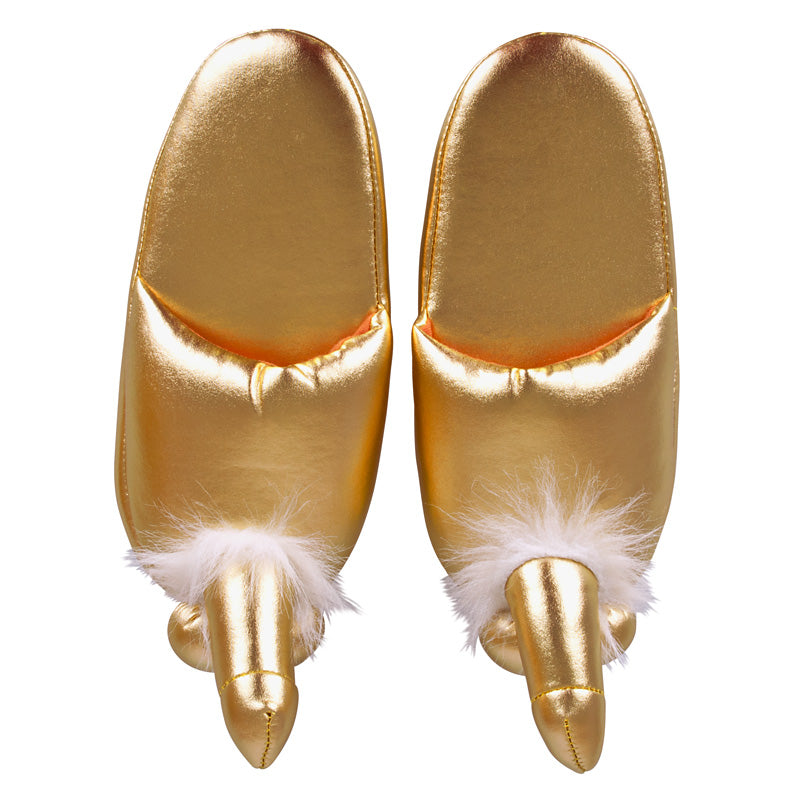 PlayBound UK adult toys & lingerie: golden penis slippers