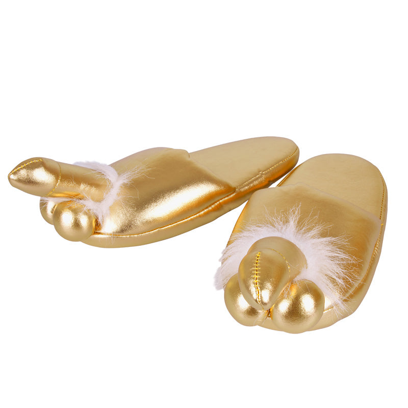 PlayBound UK adult toys & lingerie: golden penis slippers