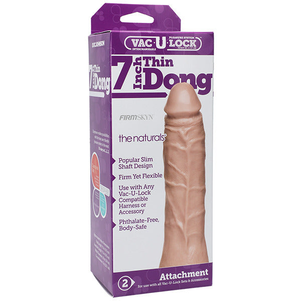 PlayBound UK adult toys & lingerie: vaculock thin 7 inch natural dong attachment