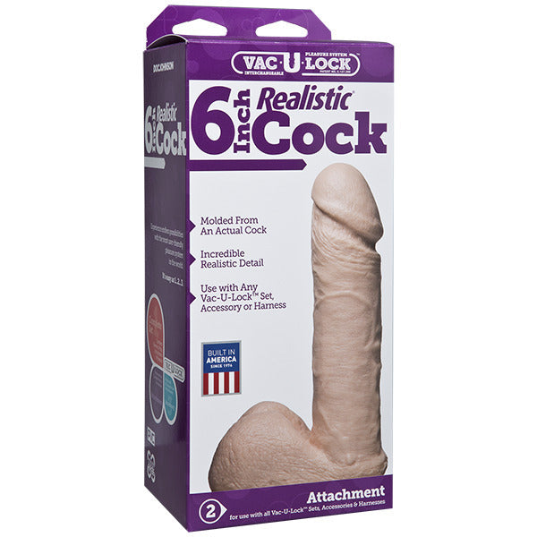 PlayBound UK adult toys & lingerie: vaculock 6 inch realistic dildo attachment