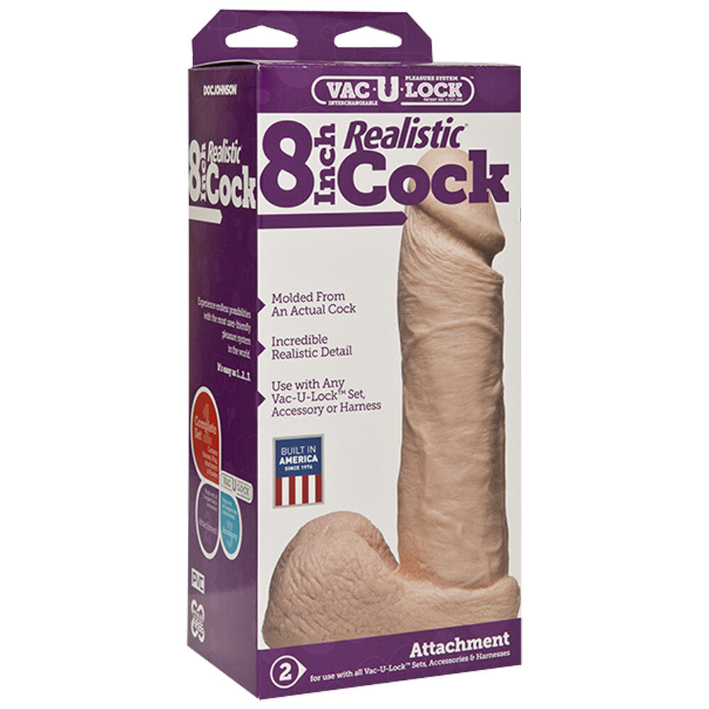 PlayBound UK adult toys & lingerie: vaculock 8 inch realistic cock attachment flesh pink
