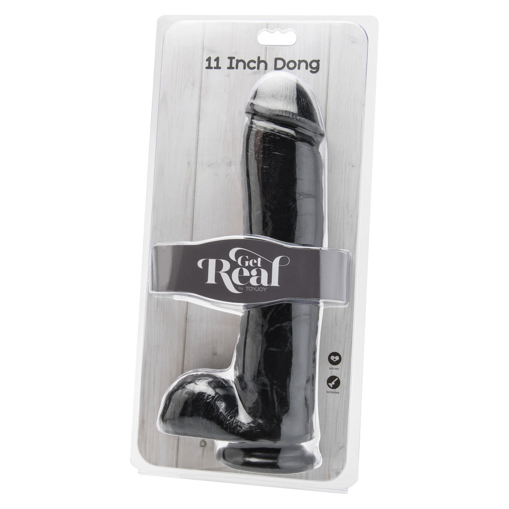 PlayBound UK adult toys & lingerie: toyjoy get real 11 inch dong with balls black