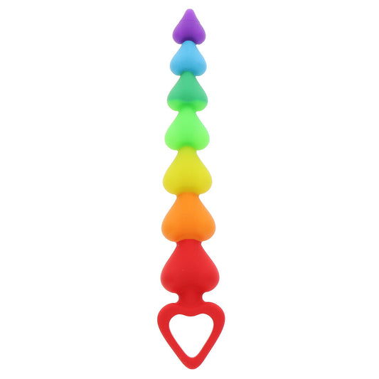 PlayBound UK adult toys & lingerie: toyjoy rainbow heart anal beads