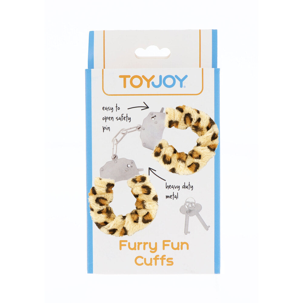 PlayBound UK adult toys & lingerie: toyjoy furry fun wrist cuffs leopard