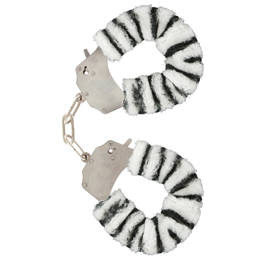 PlayBound UK adult toys & lingerie: toyjoy furry fun wrist cuffs zebra