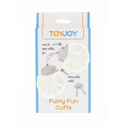 PlayBound UK adult toys & lingerie: toyjoy furry fun wrist cuffs white