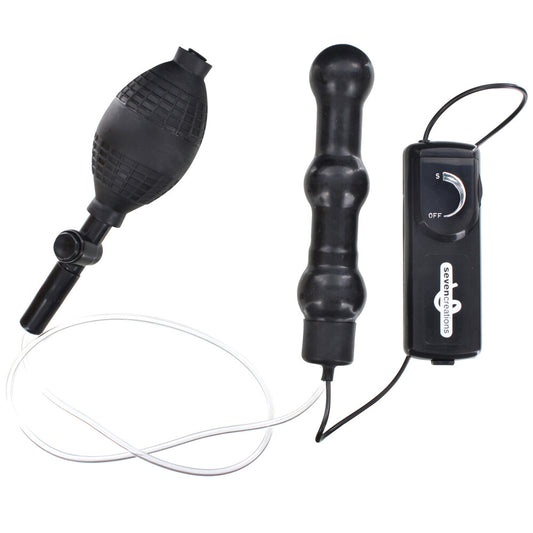 PlayBound UK adult toys & lingerie: zepplin unisex inflatable vibrating anal wand black