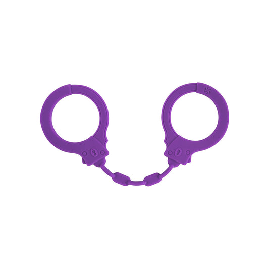 PlayBound UK adult toys & lingerie: lola party hard suppression silicone handcuffs purple