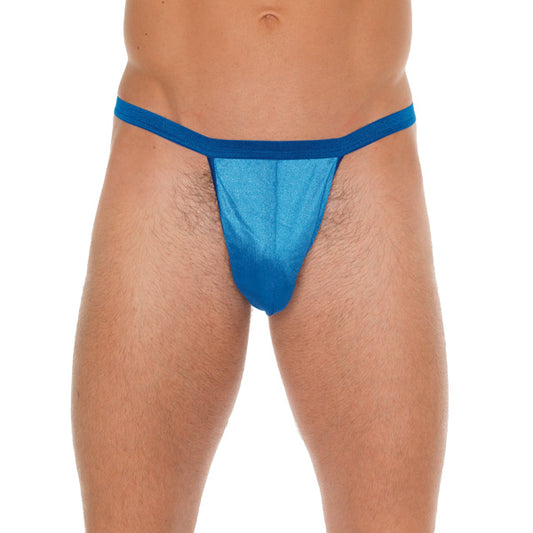 PlayBound UK adult toys & lingerie: mens blue gstring with pouch