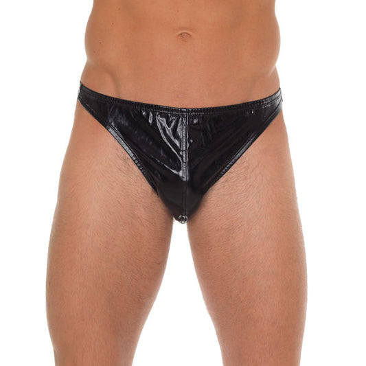 PlayBound UK adult toys & lingerie: men black shiny gstring