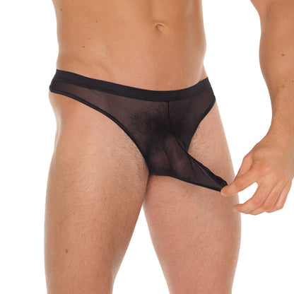 PlayBound UK adult toys & lingerie: mens black gstring with penis sleeve