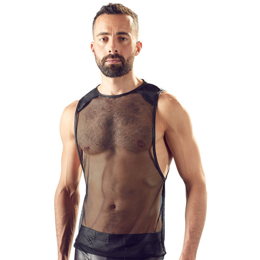 PlayBound UK adult toys & lingerie: svenjoyment mens black net shirt