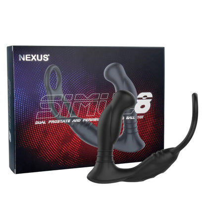 PlayBound UK adult toys & lingerie: nexus simul8 dual prostate and perineum cock and ball toy