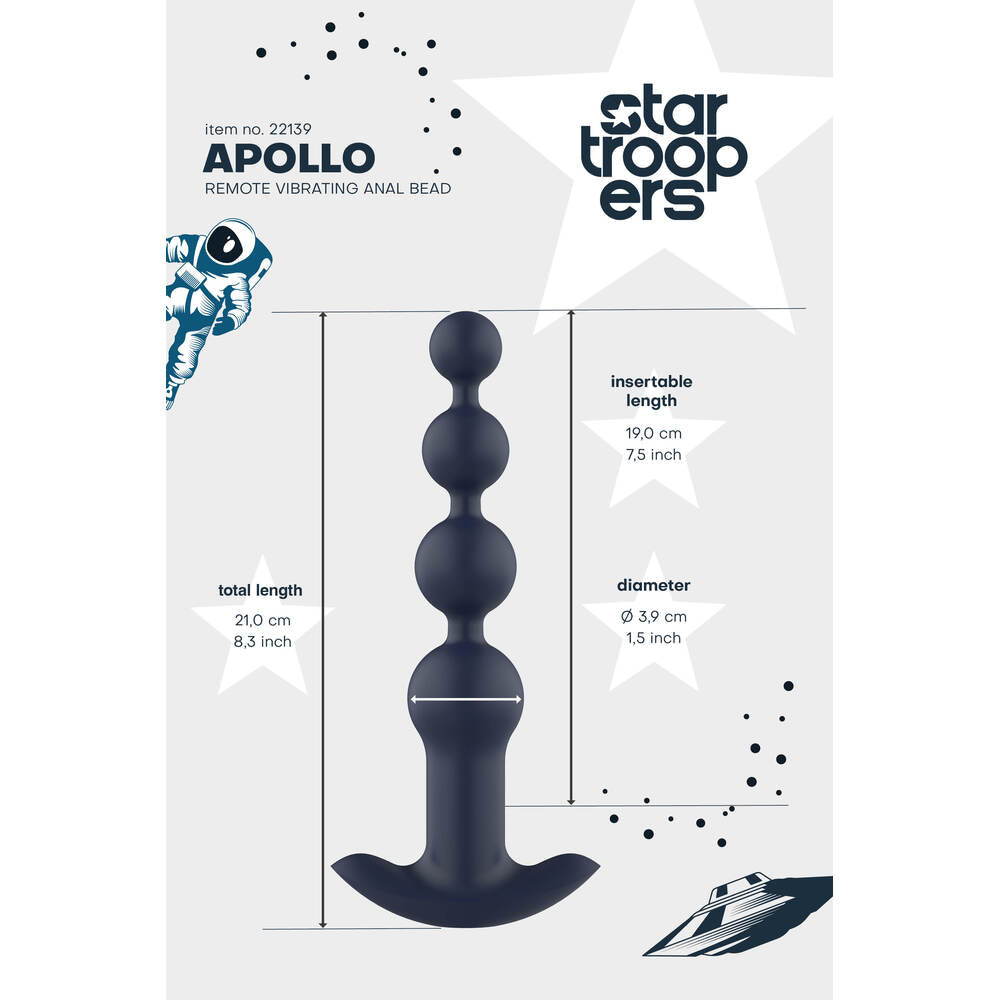 PlayBound UK adult toys & lingerie: startroopers apollo remote vibrating anal beads